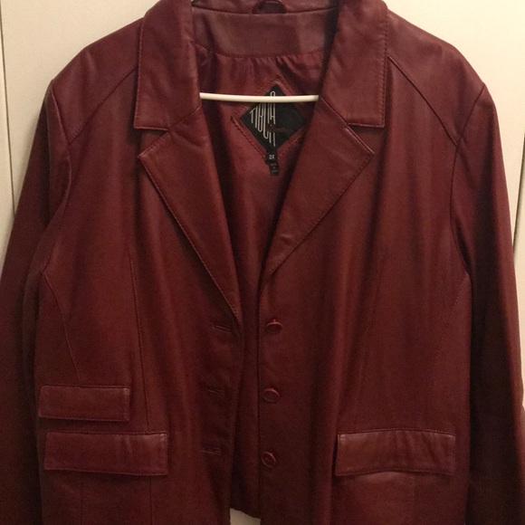 Leather Blazer light weight jacket - Picture 1 of 3